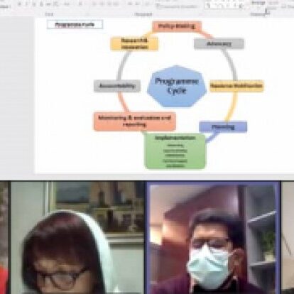 جلسه مجازی با مسئولین سازمان بهداشت جهانی