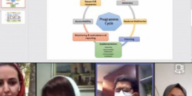 جلسه مجازی با مسئولین سازمان بهداشت جهانی